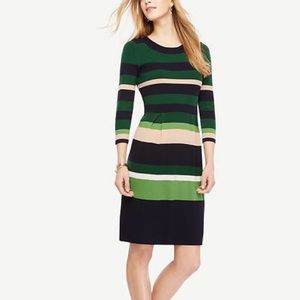 Ann Taylor striped sweater dress